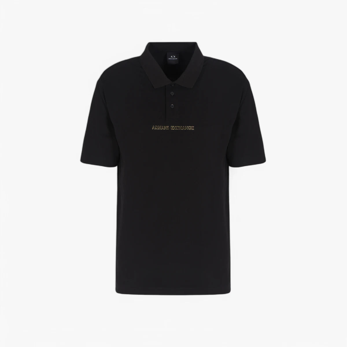 Armani Exchange Regular Fit Cotton Polo Shirt With Metallic Enhanced Branding | LEVISONS