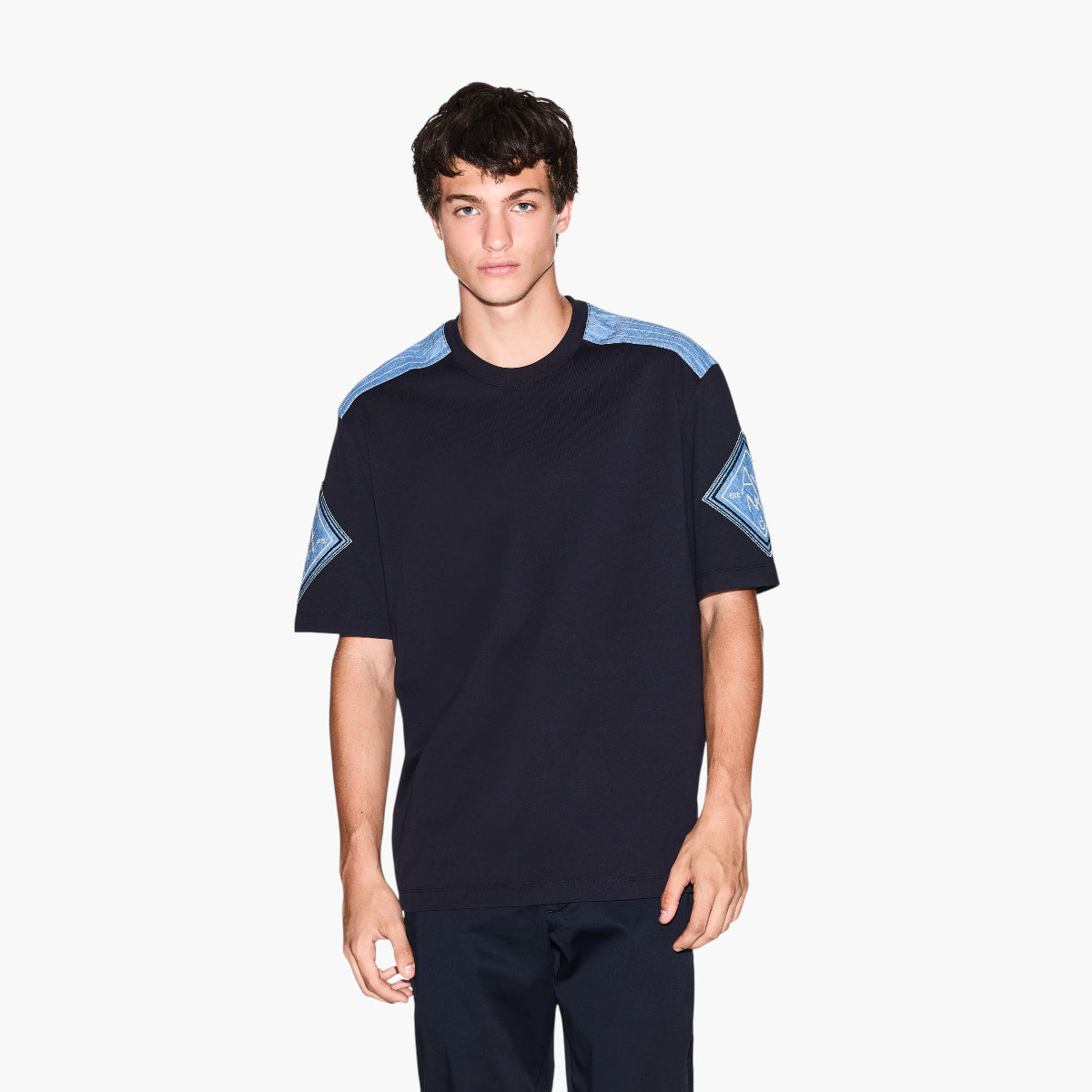 Armani Exchange Regular Fit Cotton Crewneck T-Shirt With Embroidered Branding | LEVISONS