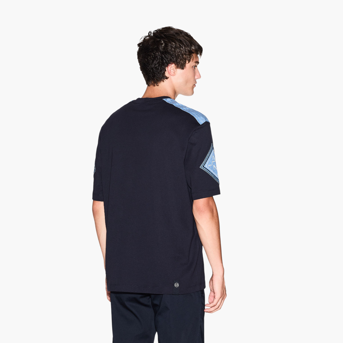 Armani Exchange Regular Fit Cotton Crewneck T-Shirt With Embroidered Branding | LEVISONS