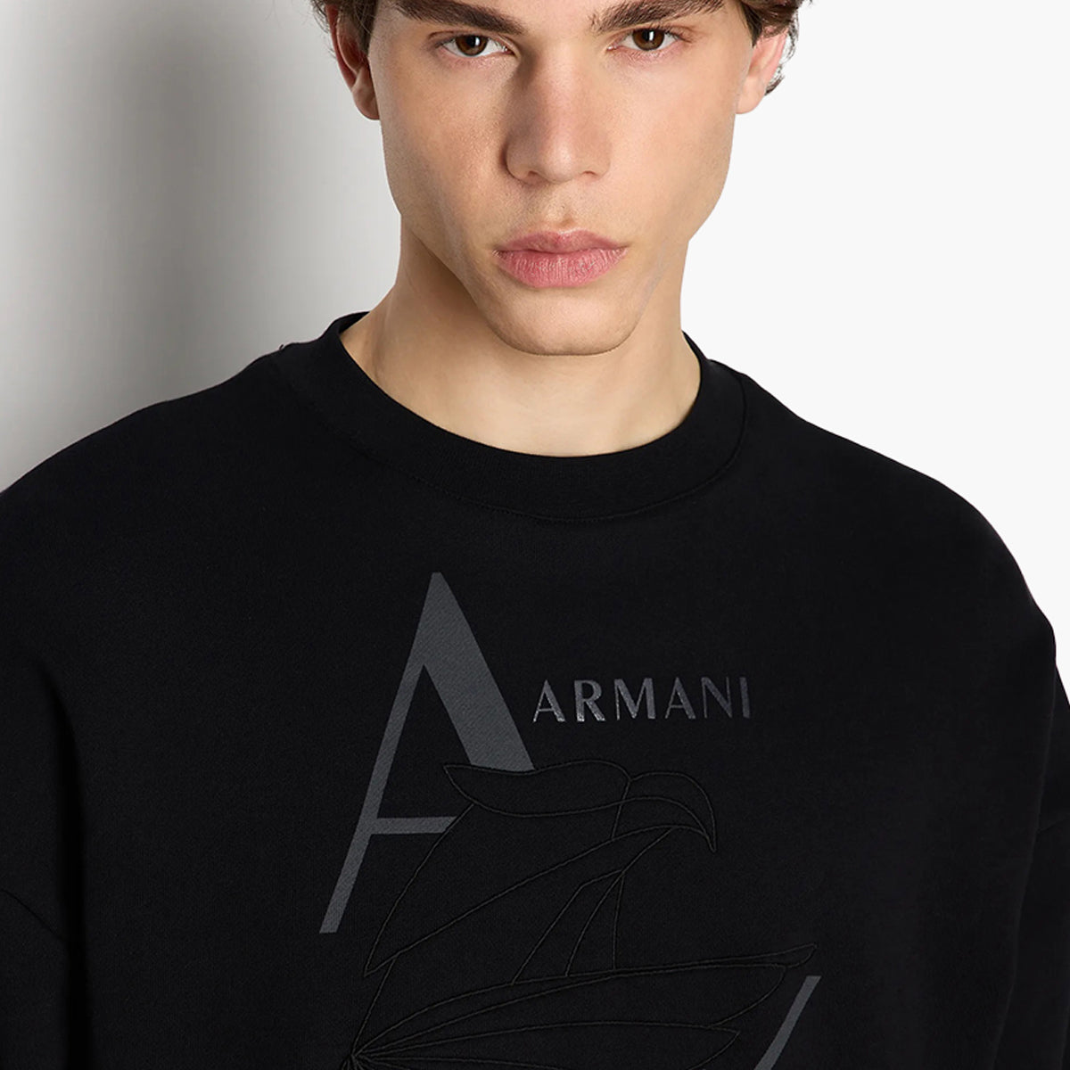 Armani Exchange Crew Neck Eagle Logo Sweatshirt | LEVISONS
