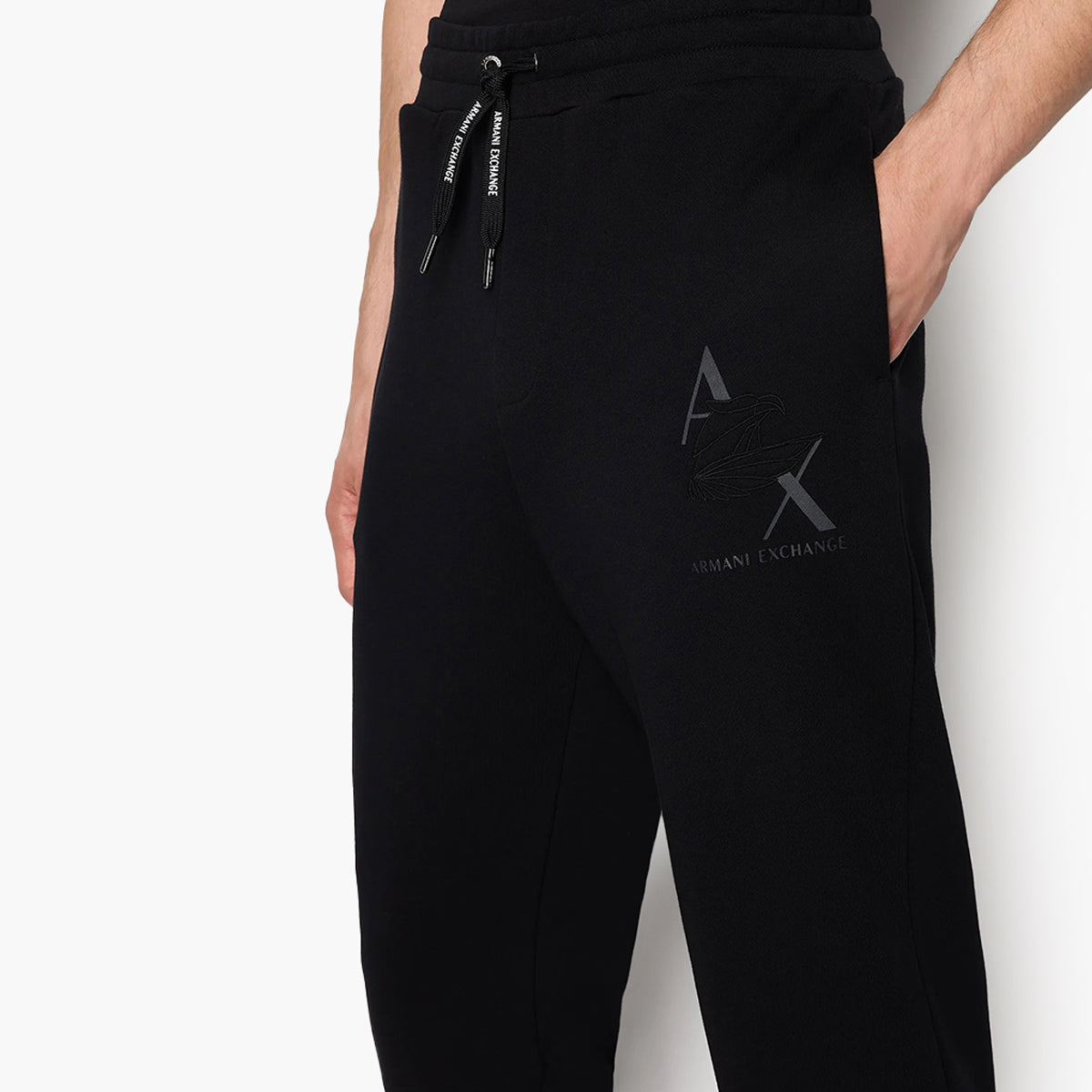 Armani Exchange Organic Cotton Fleece Jogger Logo Sweatpants | LEVISONS