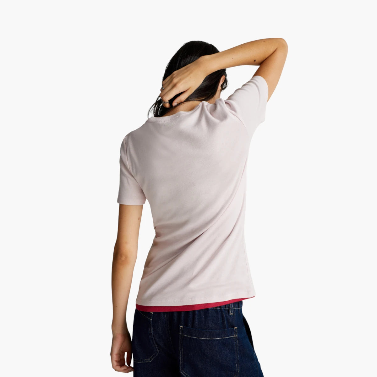 United Colors Of Benetton Woman Pure Cotton T-Shirt With V-Neck | LEVISONS