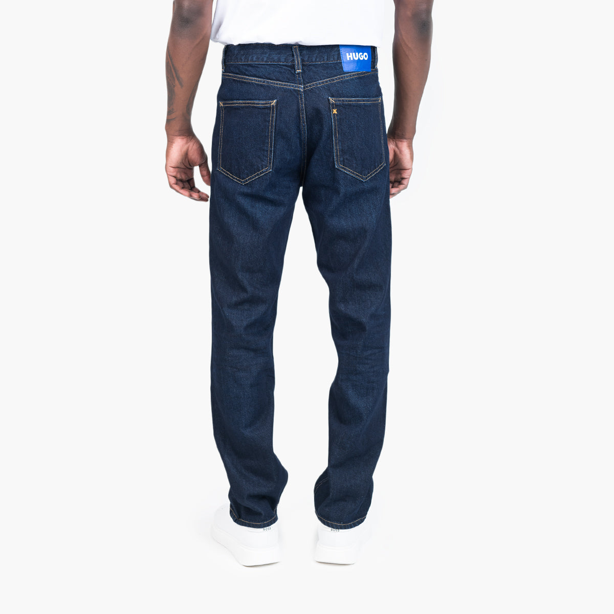 Hugo Blue Regular-Fit Jeans In Mid-Blue Stonewashed Denim | LEVISONS