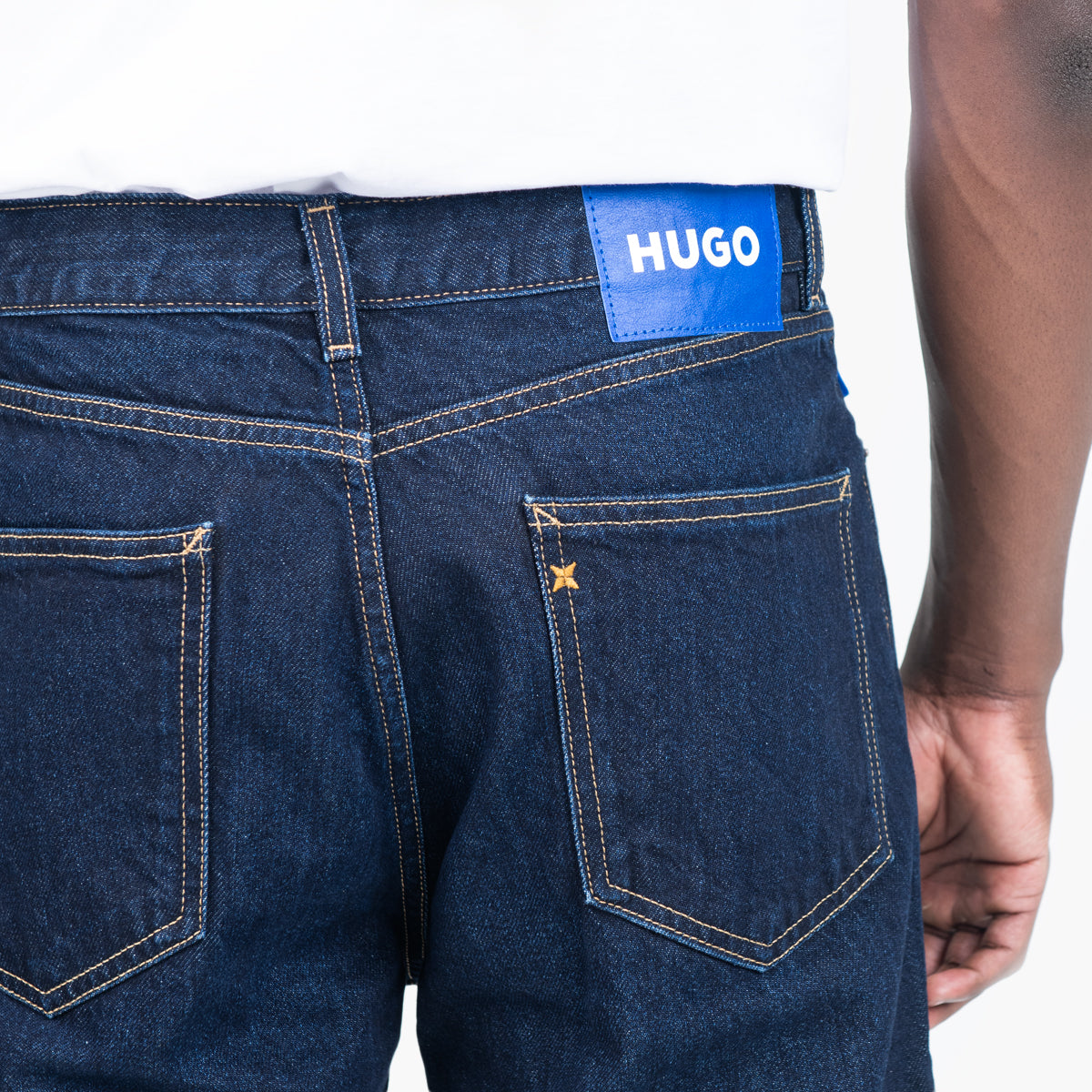 Hugo Blue Regular-Fit Jeans In Mid-Blue Stonewashed Denim | LEVISONS