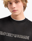 Emporio Armani Regular Fit Crewneck T-Shirt With Embroidered Logo | LEVISONS