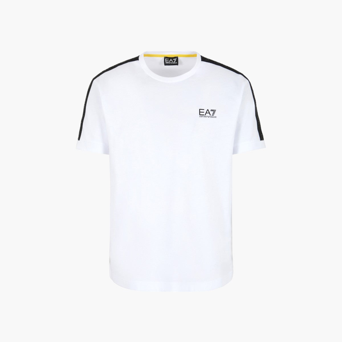 Ea7 Cotton Crewneck T-Shirt With Logo Tape | LEVISONS