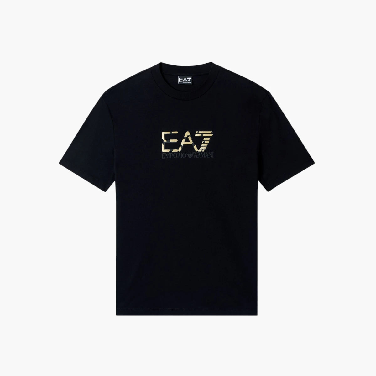 EA7 Premium Label Cotton Crewneck T-Shirt | LEVISONS