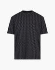 Armani Exchange Regular Fit All Over Logo Cotton Crewneck T-Shirt | LEVISONS