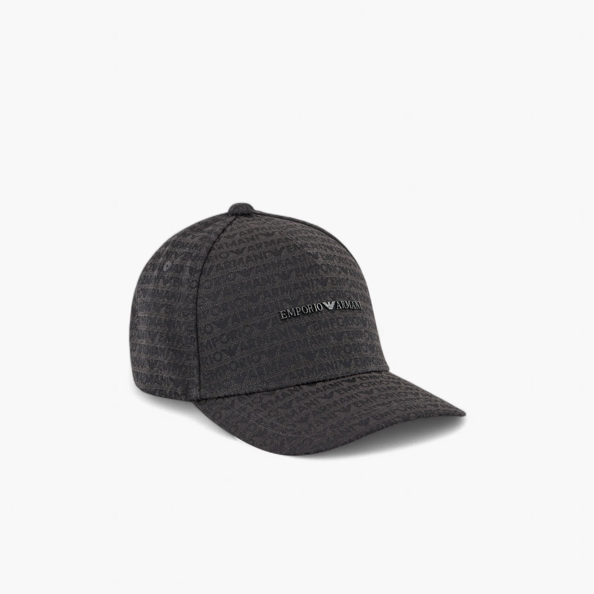 Emporio Armani All-Over Jacquard Logo Baseball Cap With Metal Plate Logo | LEVISONS