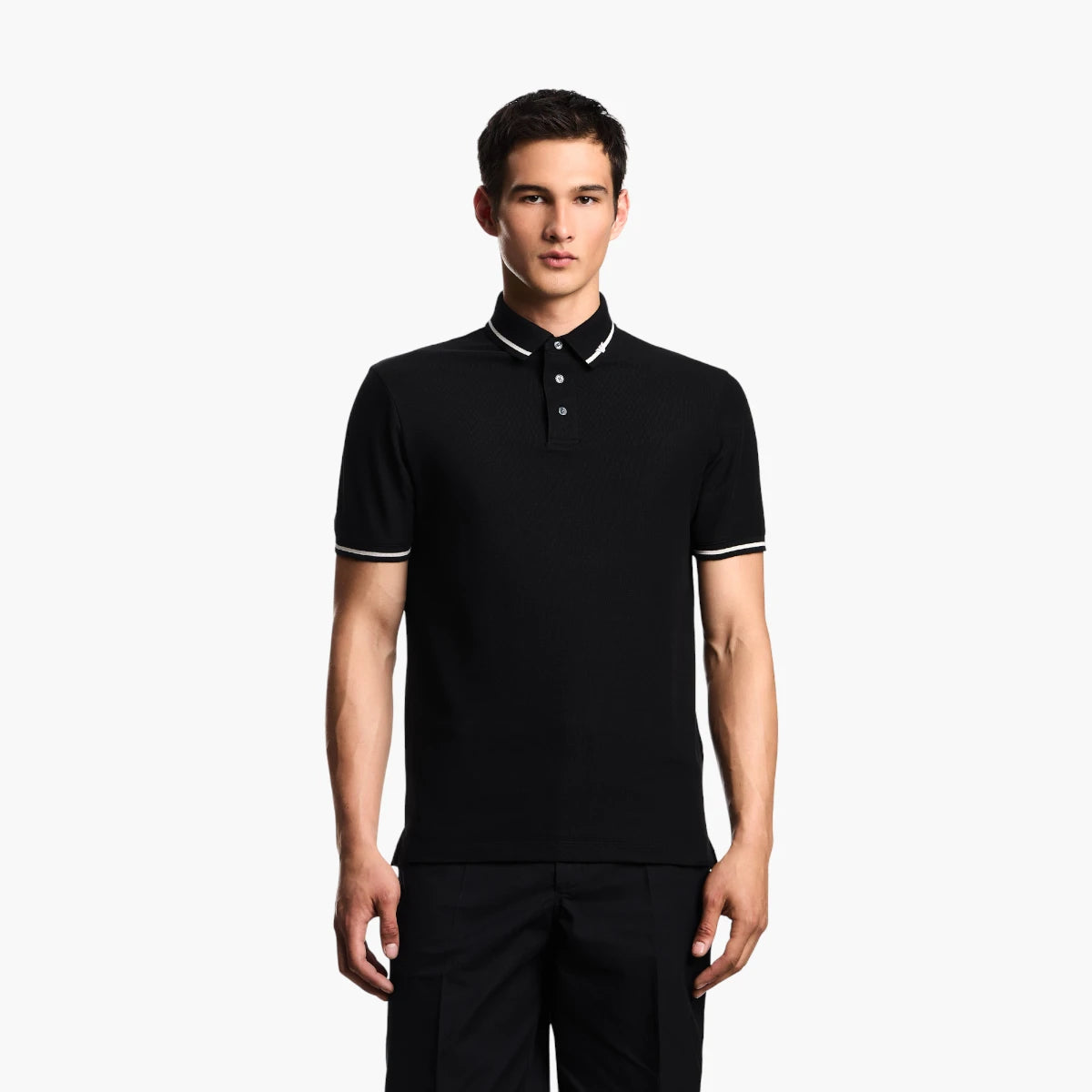 Emporio Armani Regular Fit Cotton Piqué Polo Shirt | LEVISONS