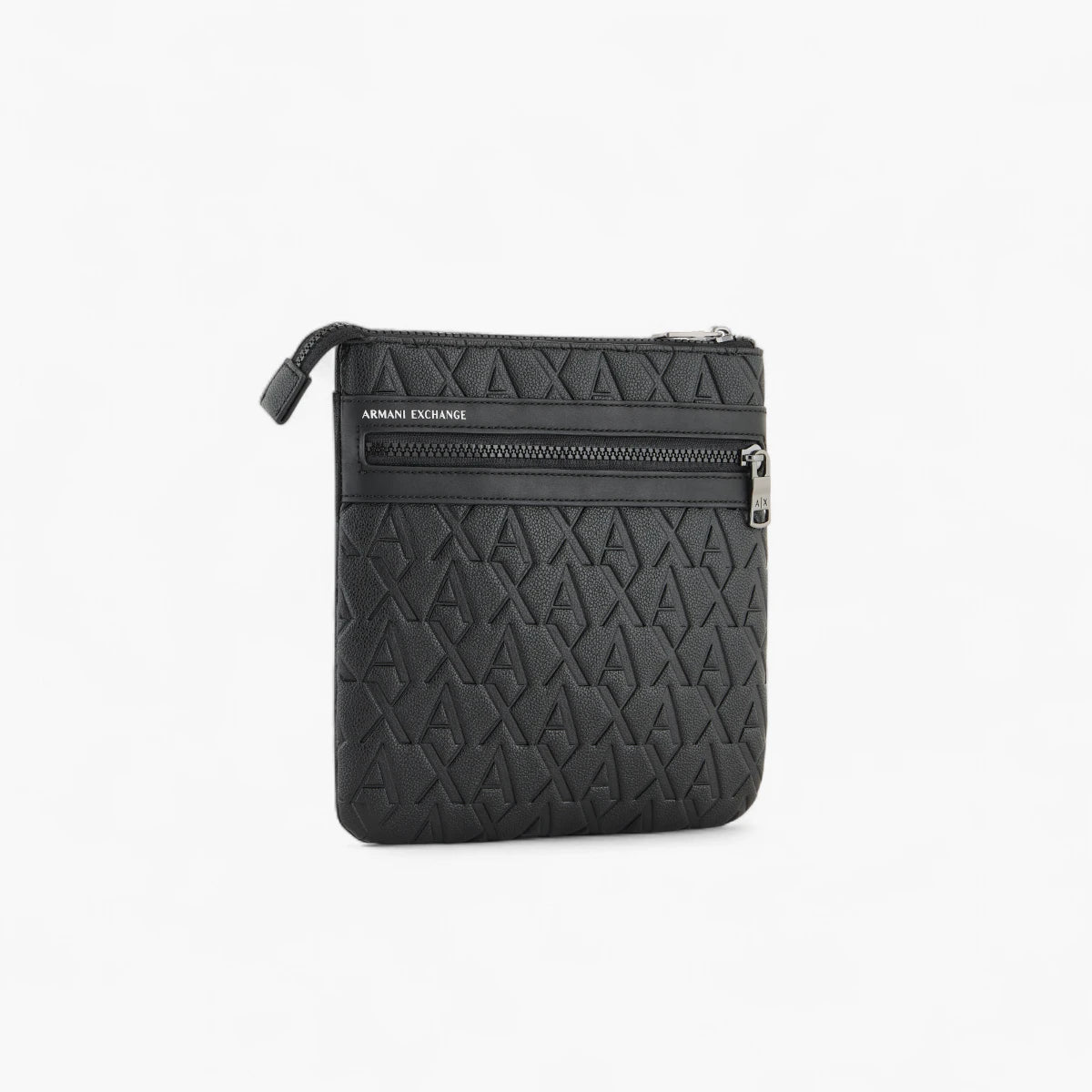 Armani Exchange Flat Embossed All Over Logo Shoulder Bag With Adjustable Strap | LEVISONS