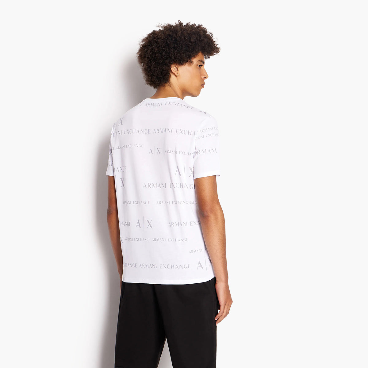 Armani Exchange Regular Fit Cotton All Over Logo T-Shirt | LEVISONS