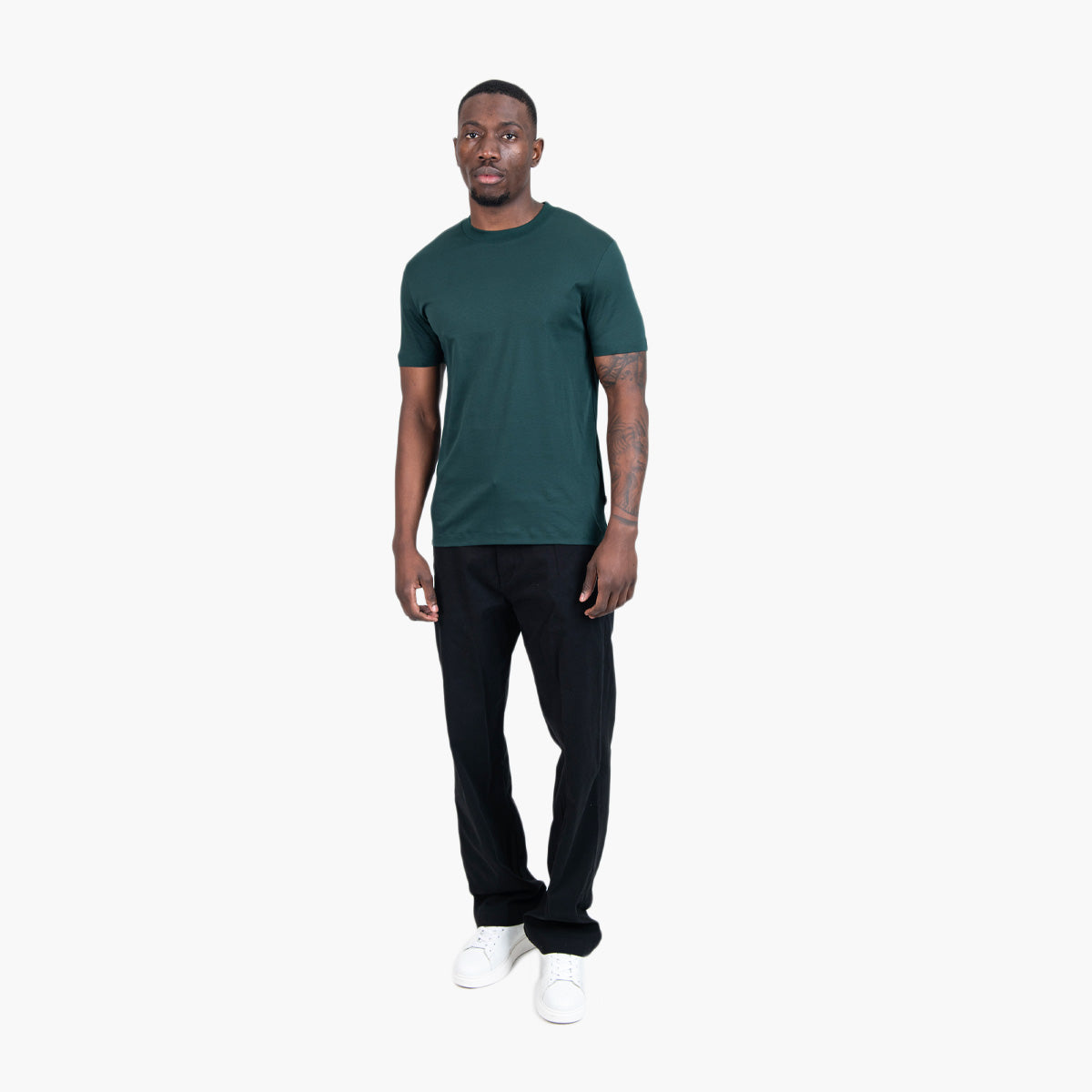 BOSS Black Slim-Fit T-Shirt In Mercerized Cotton | LEVISONS