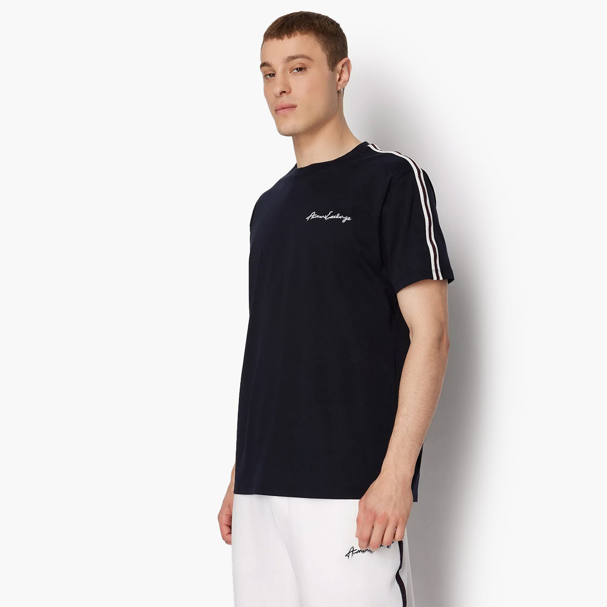 Armani Exchange Regular Fit Organic Jersey Cotton Script Logo T-Shirt | LEVISONS