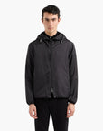 Emporio Armani All-Over Jacquard Logo Hooded Jacket | LEVISONS