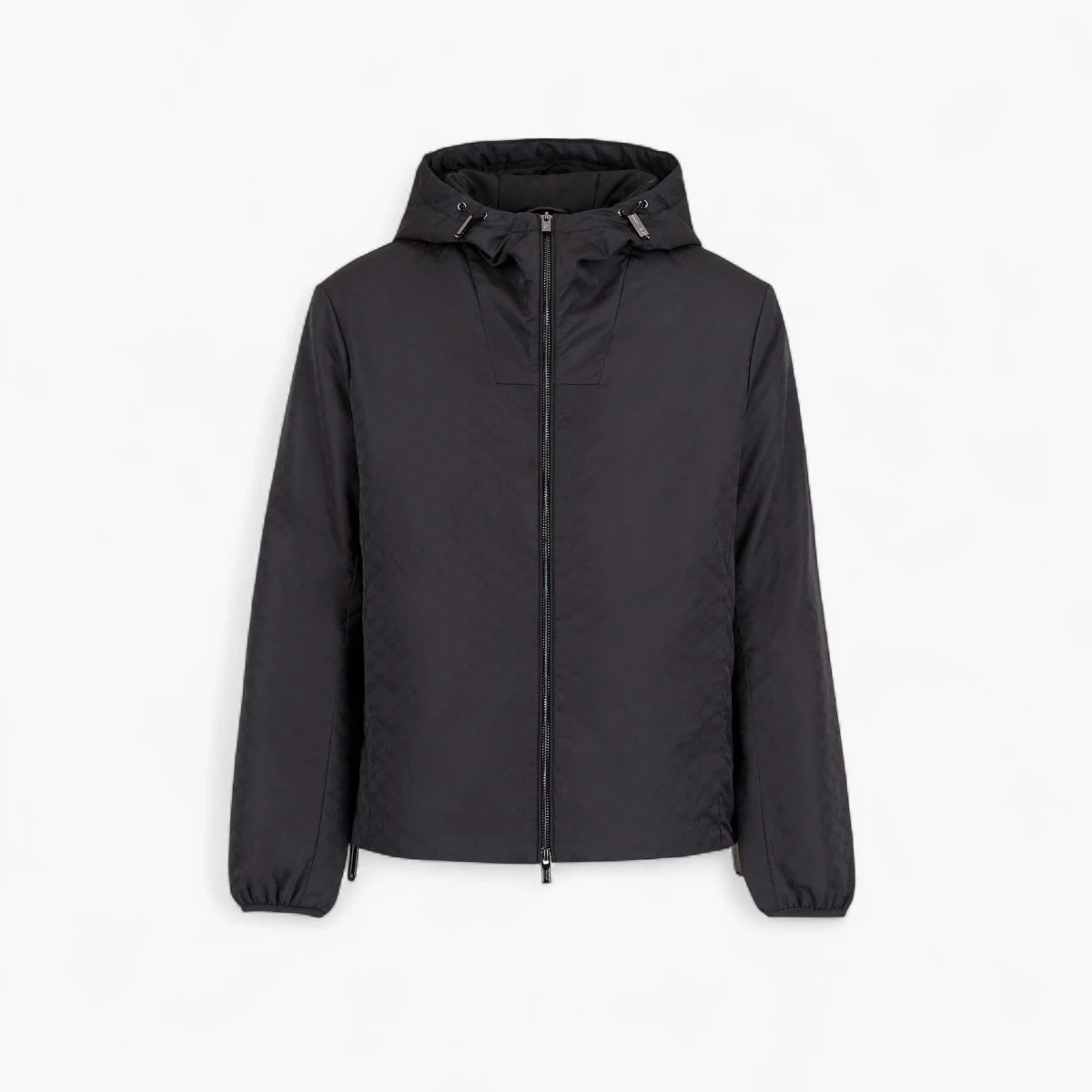 Emporio Armani All-Over Jacquard Logo Hooded Jacket | LEVISONS