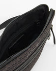 Emporio Armani All-Over Jacquard Logo Shoulder Bag With Metal Plate Logo | LEVISONS