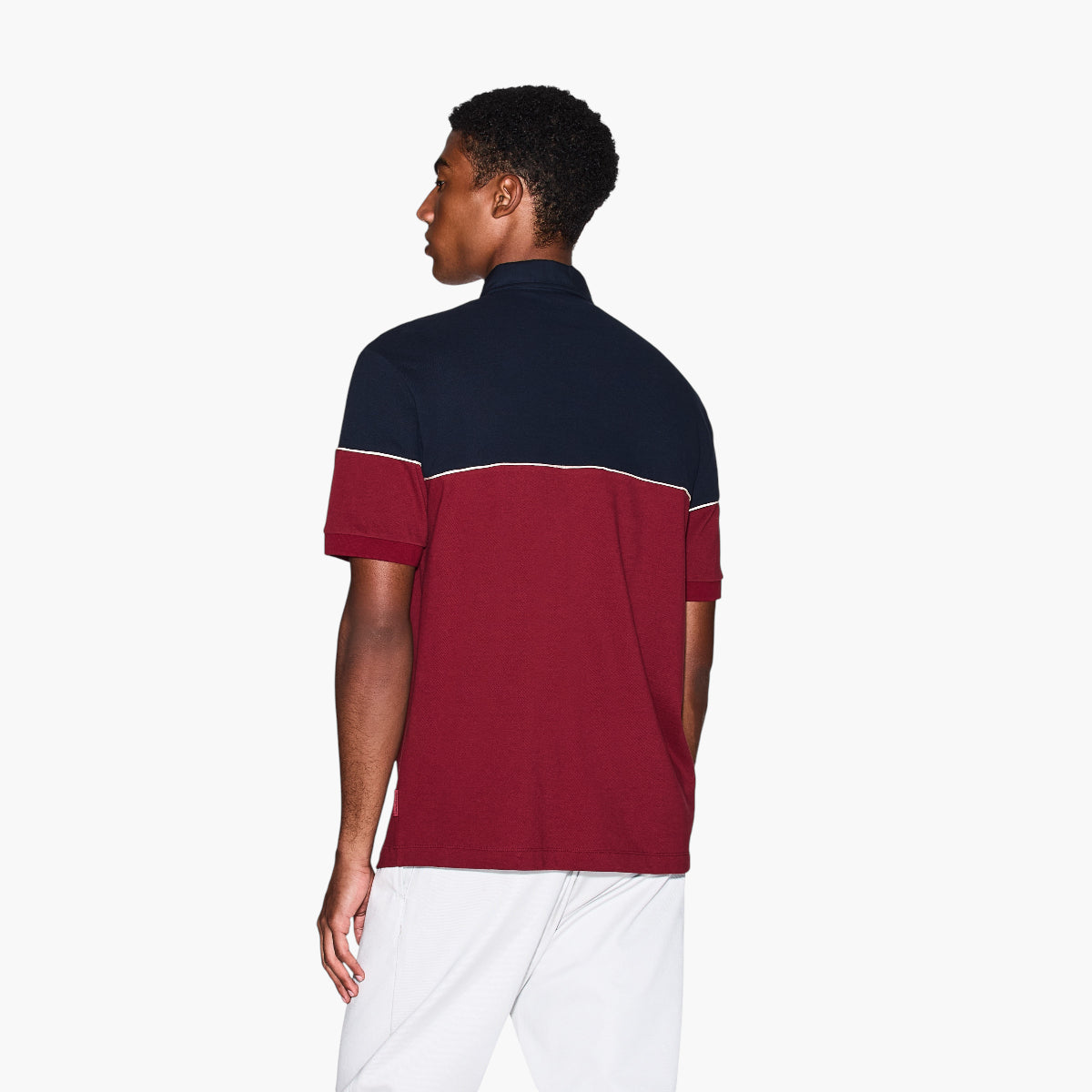 Armani Exchange Regular Fit Two-Tone Cotton Polo Shirt With Embroidered Branding | LEVISONS