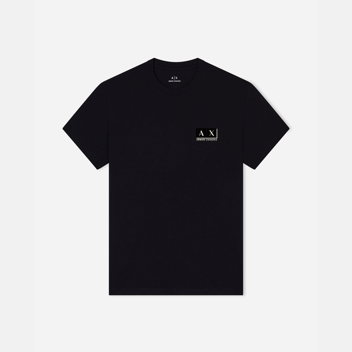 Armani Exchange Regular Fit Cotton Crewneck T-Shirt With Flocking Logo Patch | LEVISONS