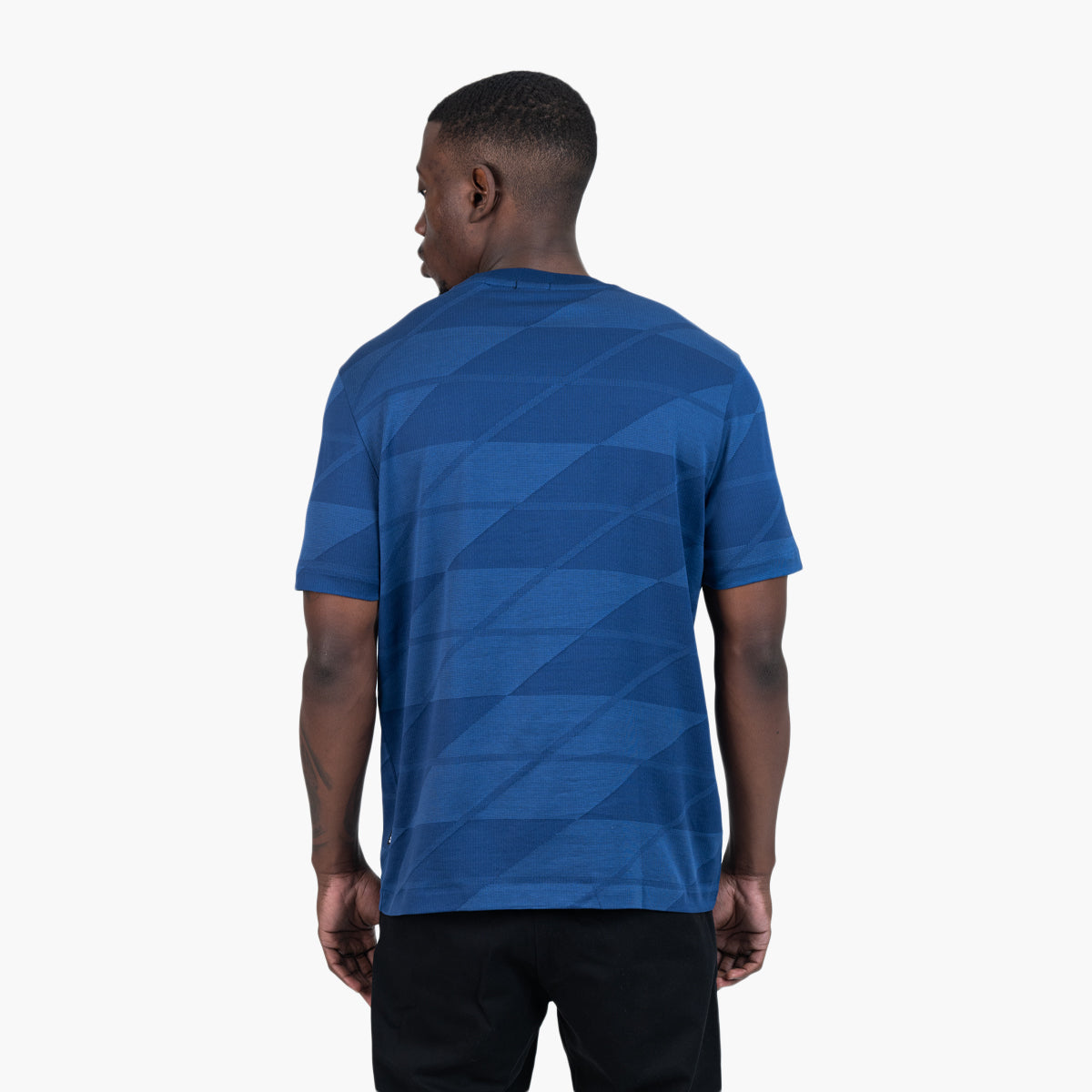 BOSS Black Mercerized-Cotton T-Shirt With Two-Tone Jacquard | LEVISONS