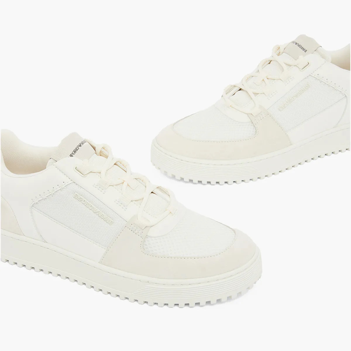 Emporio Armani Cordura Sneakers With Suede Details | LEVISONS