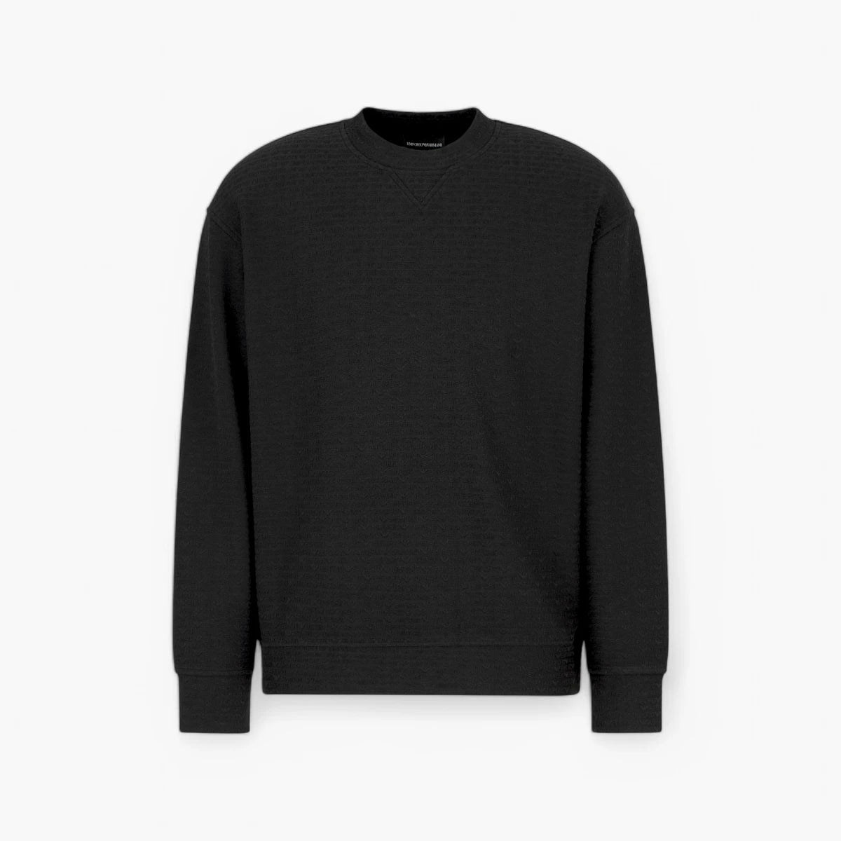 Emporio Armani Regular Fit Crewneck Asv Sweatshirt With All-Over Jacquard Branding | LEVISONS