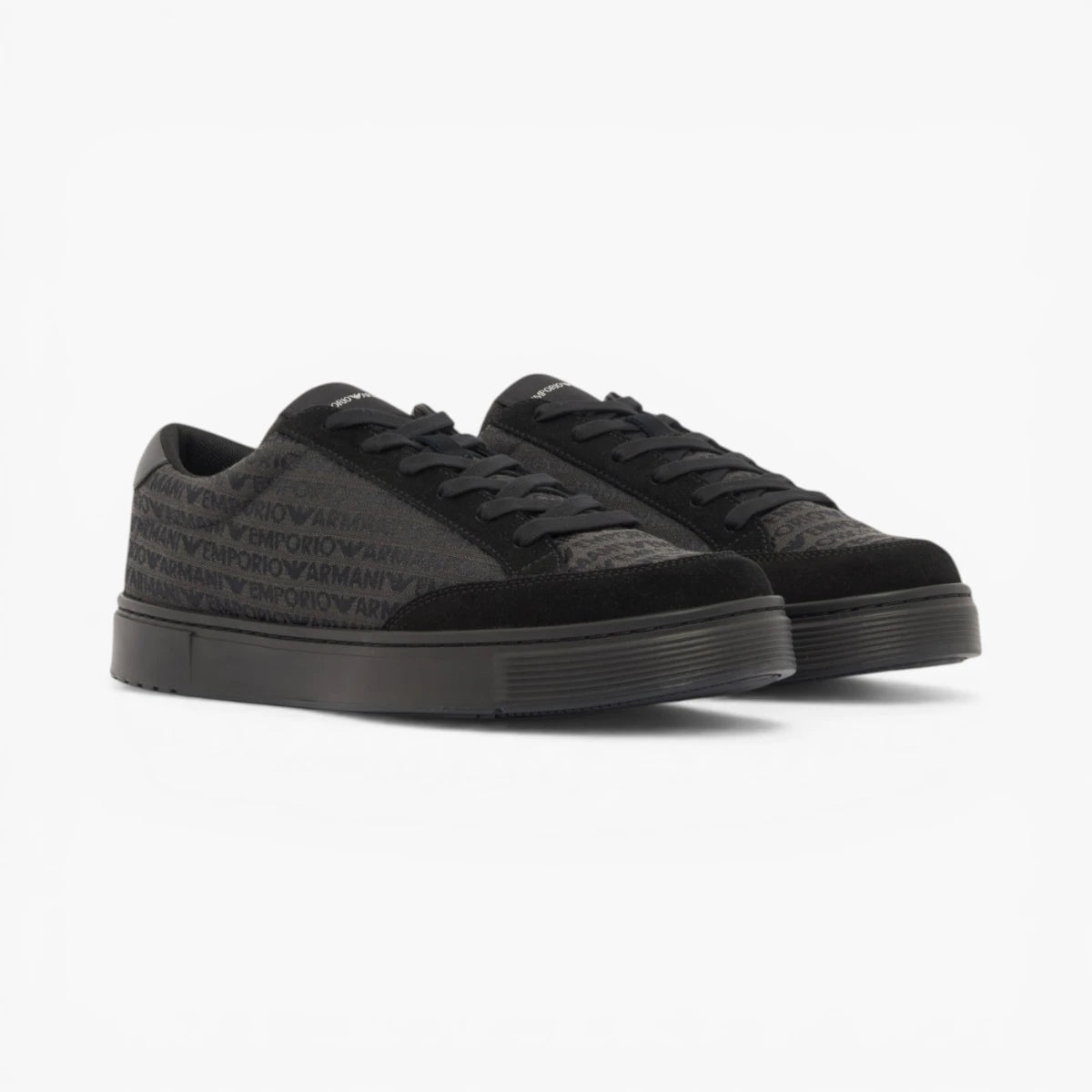 Emporio Armani All-Over Logo Sneakers | LEVISONS
