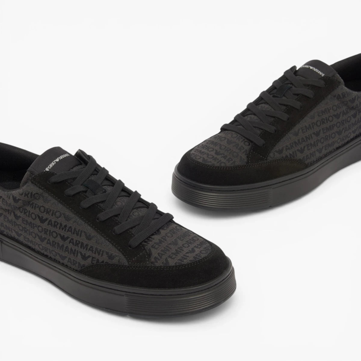 Emporio Armani All-Over Logo Sneakers | LEVISONS