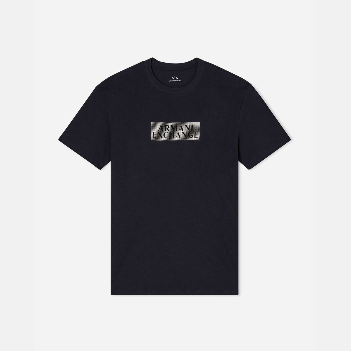 Armani Exchange Regular Fit Cotton Crewneck T-Shirt With Central Gold Branding | LEVISONS
