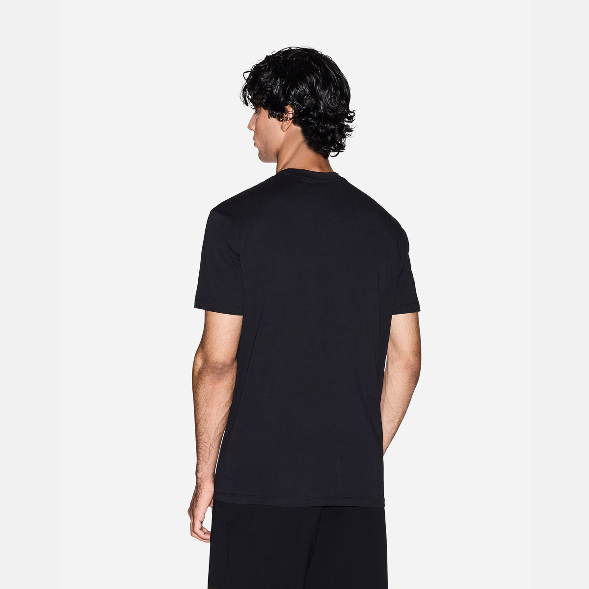 Armani Exchange Regular Fit Cotton Crewneck T-Shirt With Central Gold Branding | LEVISONS