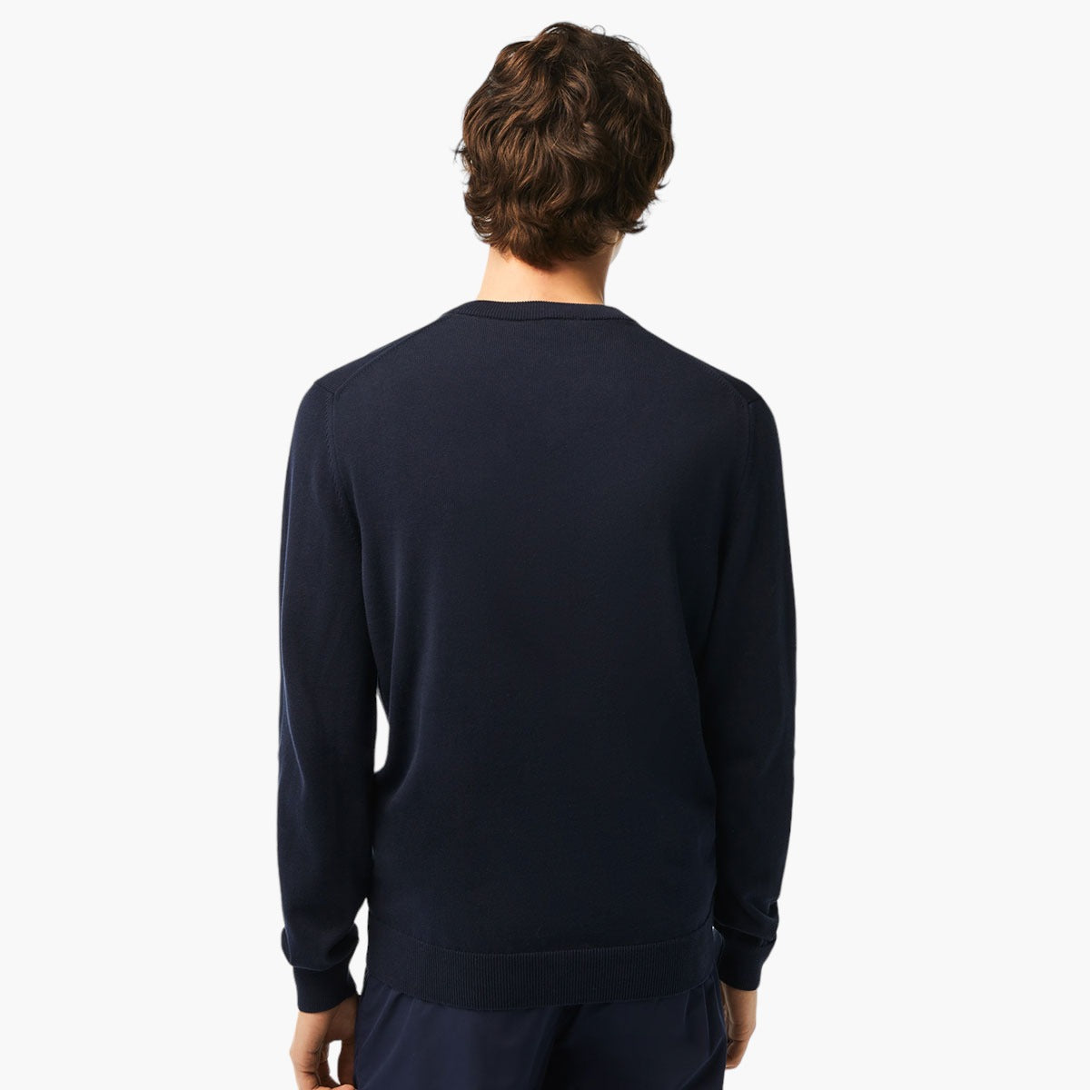 Lacoste V-Neck Organic Cotton Sweater | LEVISONS