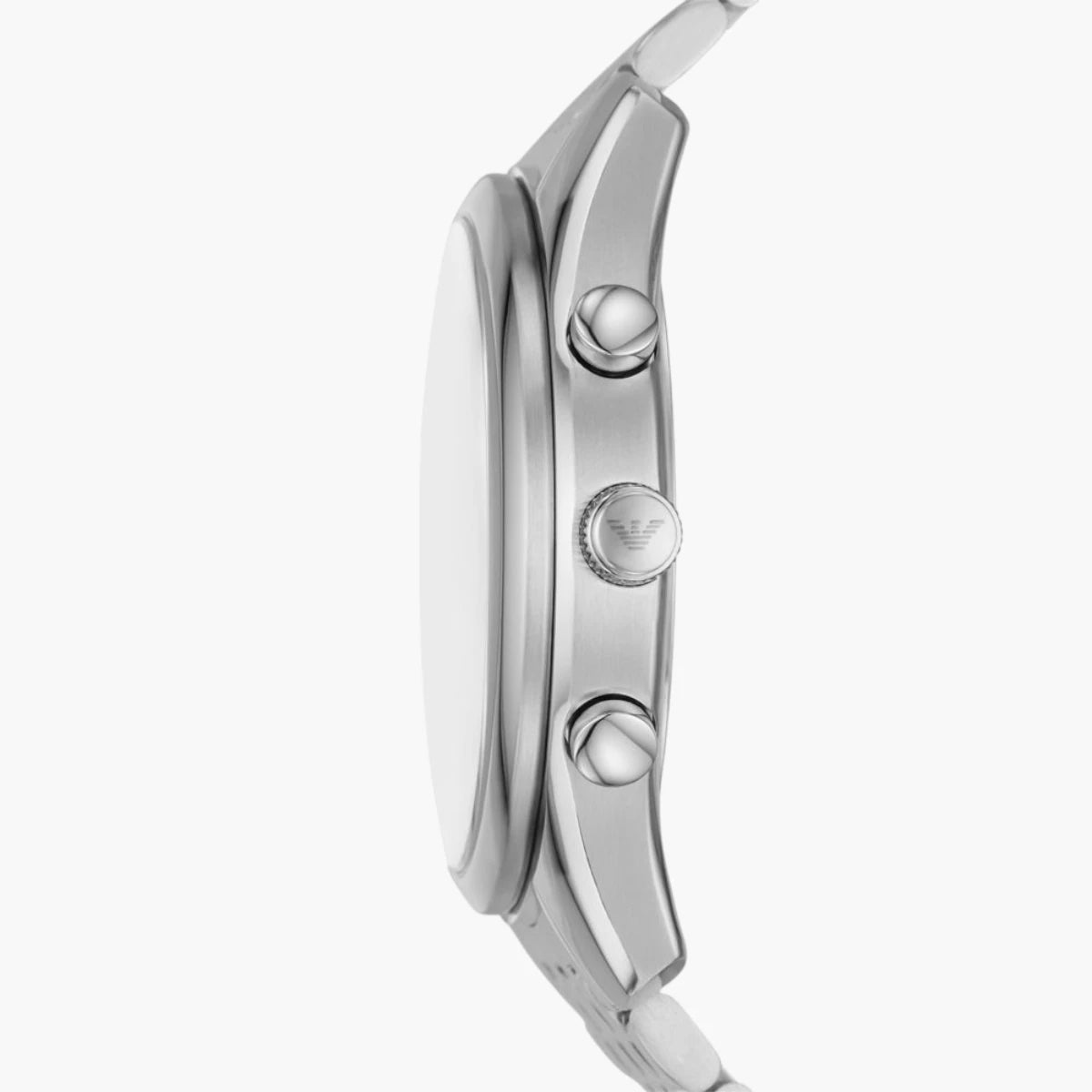 Emporio Armani Silver Round Chronograph Stainless Steel Watch | LEVISONS