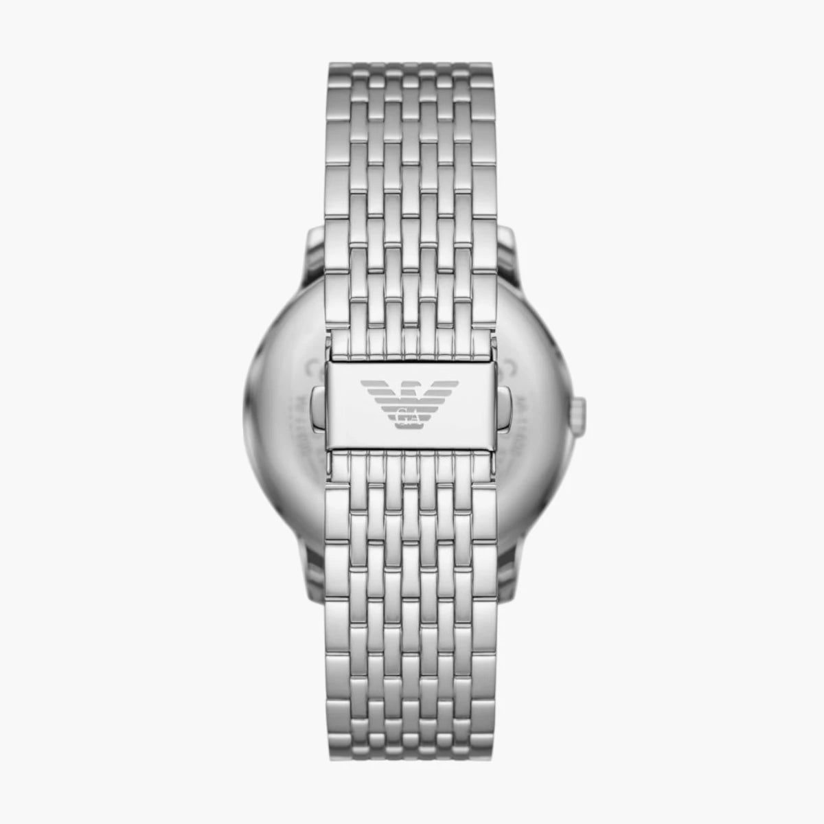 Emporio Armani Silver Round Three-Hand Date Stainless Steel Watch | LEVISONS
