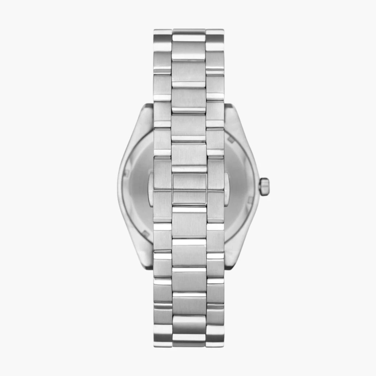 Emporio Armani Silver Round Three-Hand Date Stainless Steel | LEVISONS