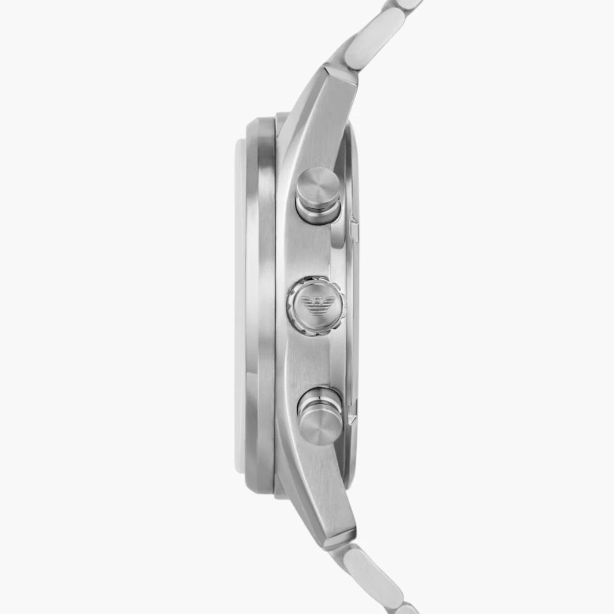 Emporio Armani Silver Round Chronograph Stainless Steel Watch | LEVISONS