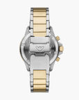 Emporio Armani 2-Tone Round Solar-Powered Chronograph Stainless Steel Watch | LEVISONS