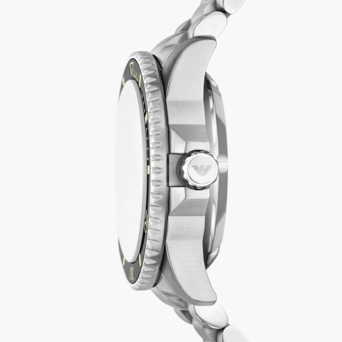 Emporio Armani Silver Sea Explorer Round Stainless Steel Watch | LEVISONS