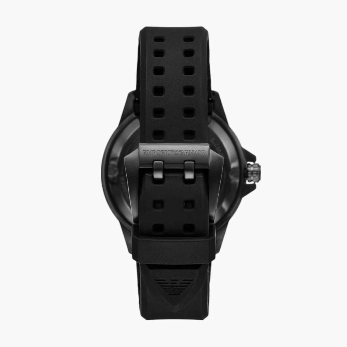 Emporio Armani Black Silicone Sea Explorer Watch | LEVISONS
