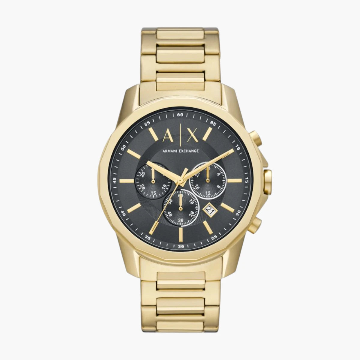 Armani Exchange Gold Stainless Steel Round Watch | LEVISONS