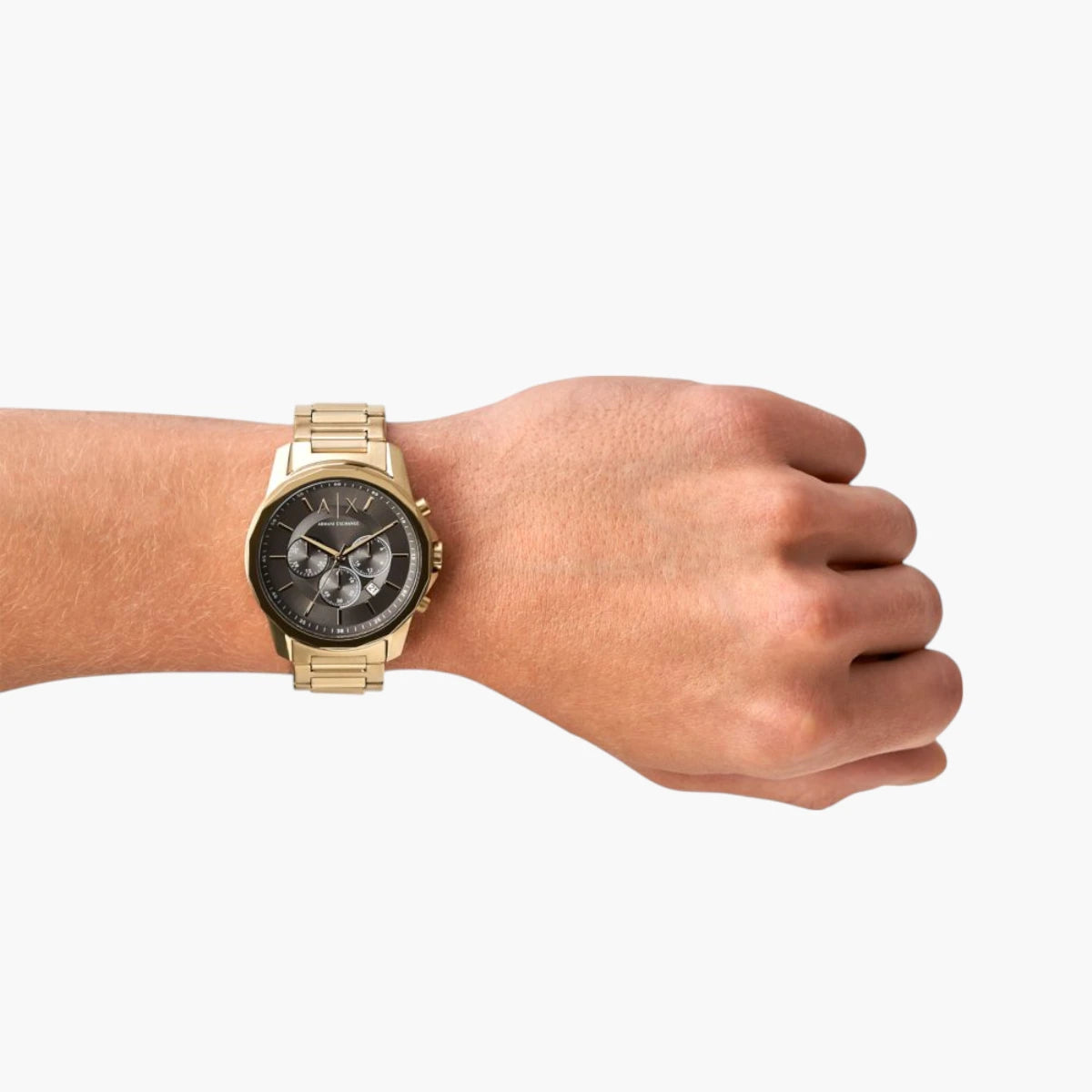 Armani Exchange Gold Stainless Steel Round Watch | LEVISONS