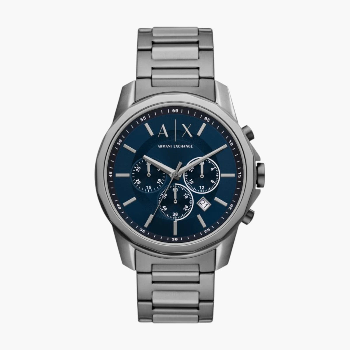 Armani Exchange Gunmetal Stainless Steel Round Watch | LEVISONS