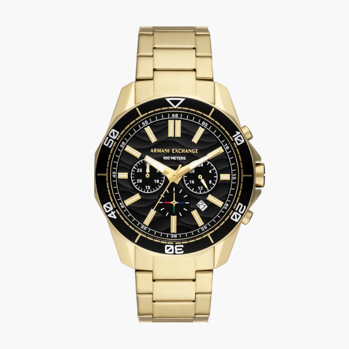 Armani Exchange Gold Stainless Steel Round Watch | LEVISONS