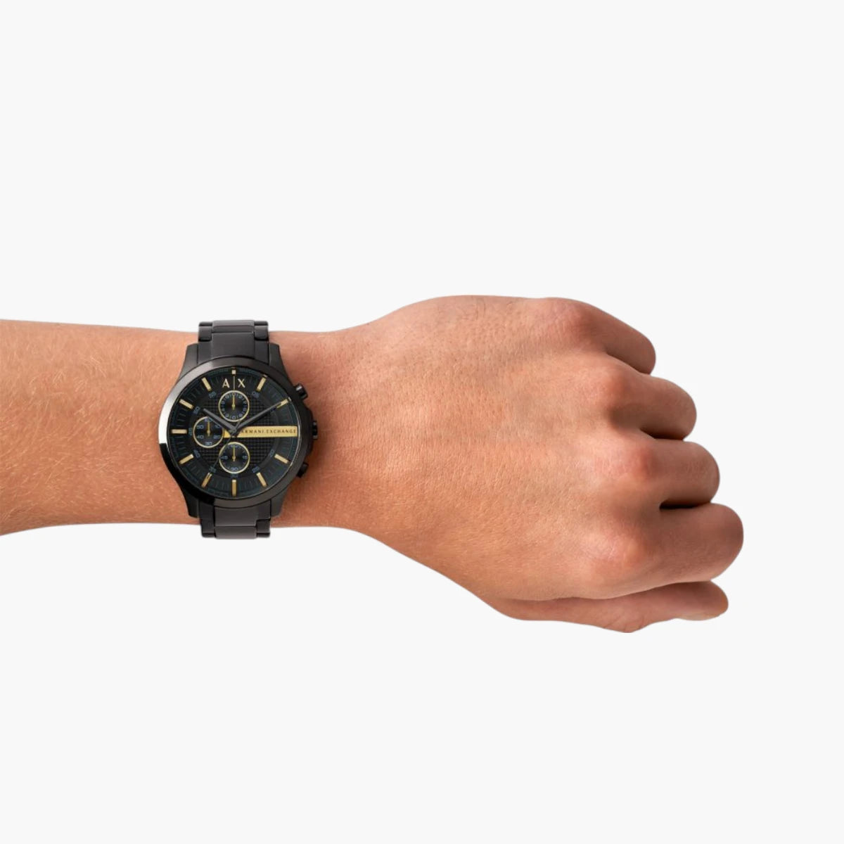 Armani Exchange Black Stainless Steel Round Watch | LEVISONS