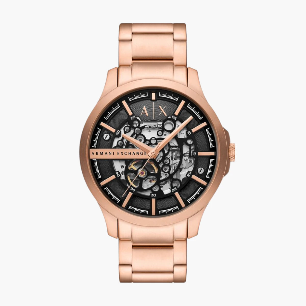 Armani Exchange Rose Gold Stainless Steel Round Watch | LEVISONS