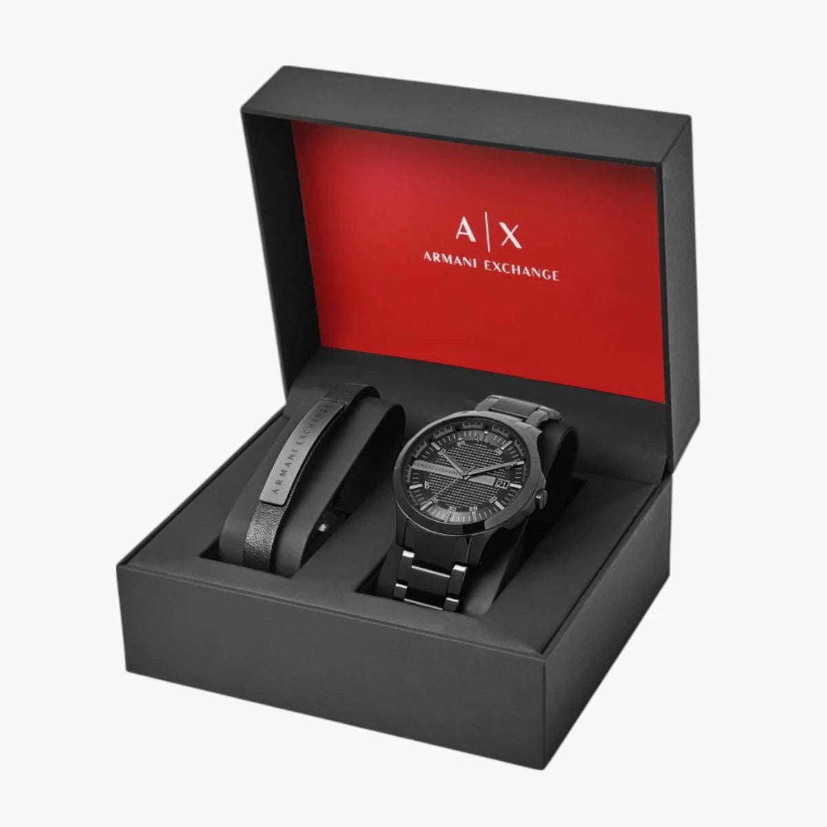 Armani Exchange Black Stainless Steel Round Watch | LEVISONS