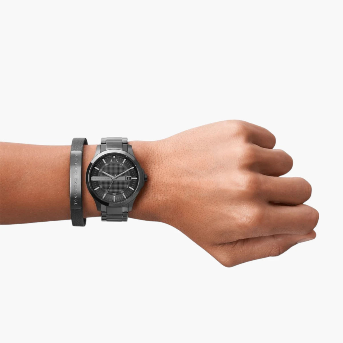 Armani Exchange Black Stainless Steel Round Watch | LEVISONS
