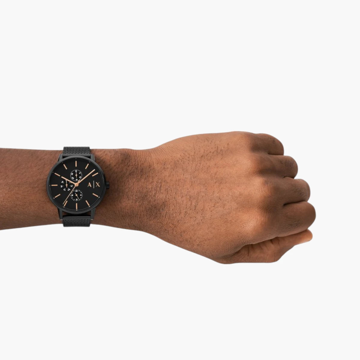 Armani Exchange Black Stainless Steel Round Watch | LEVISONS