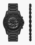 Armani Exchange Black Stainless Steel Round Watch | LEVISONS