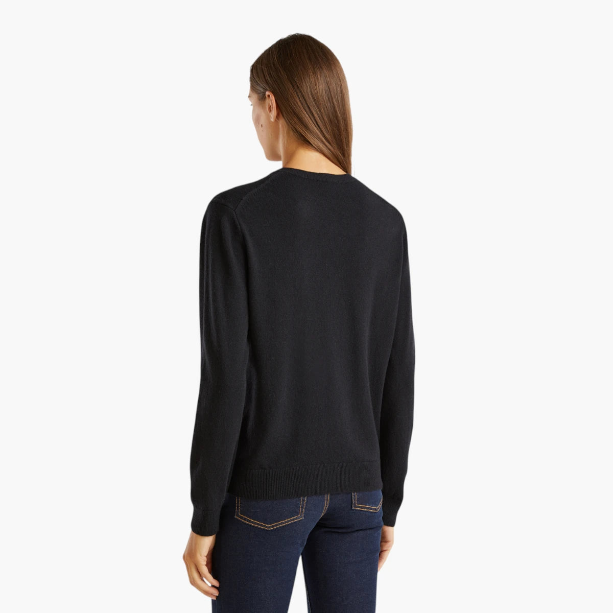 United Colors Of Benetton Crew Neck Cardigan In Pure Virgin Wool | LEVISONS