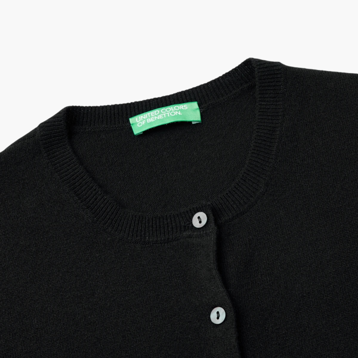 United Colors Of Benetton Crew Neck Cardigan In Pure Virgin Wool | LEVISONS